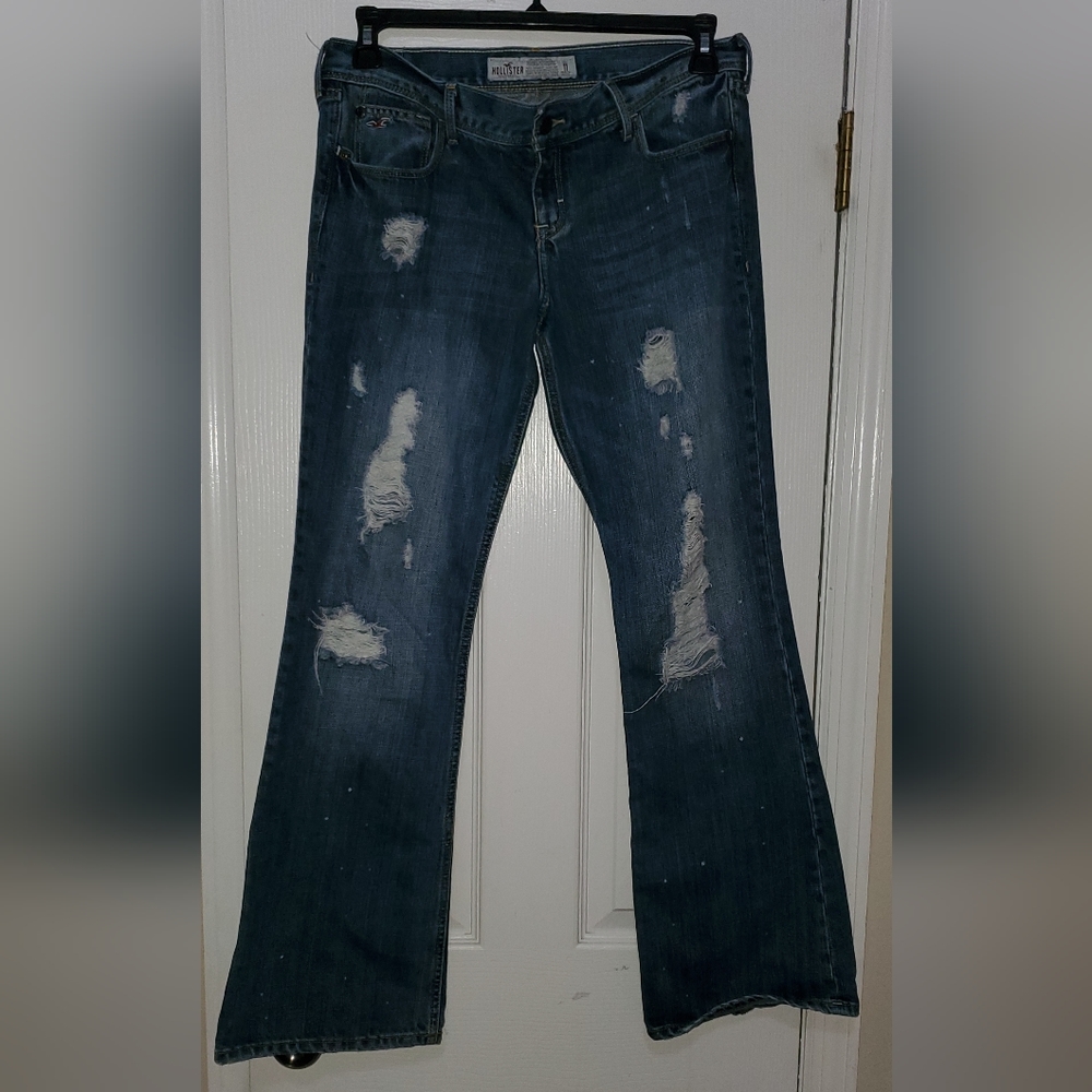 Hollister Women's Ripped Flare Jeans size 11